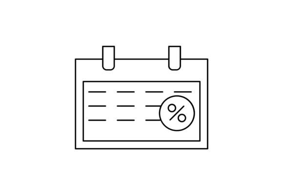 Calendar Black Friday Icon Design Graphics