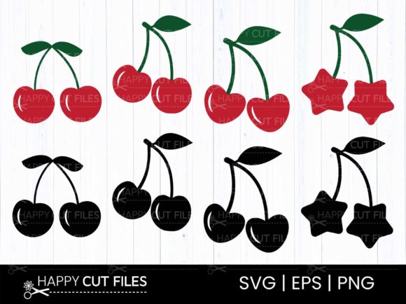 Cherry Heart Graphics and Illustrations