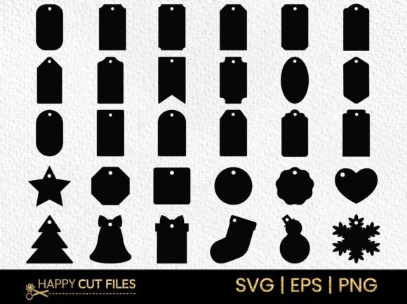Christmas Gift Tag Svg Bundle Vector