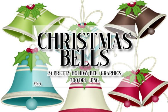 Christmas Holiday Bell Graphics for Creative Design