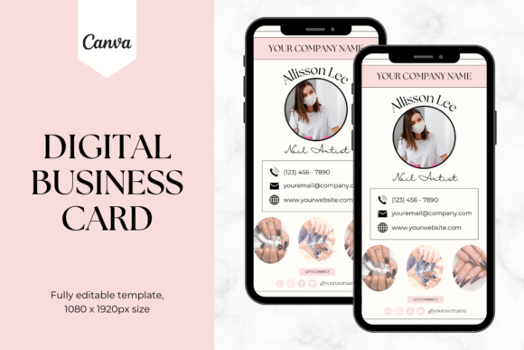 Digital Business Card - Nail Artist: Graphics for Local Branding
