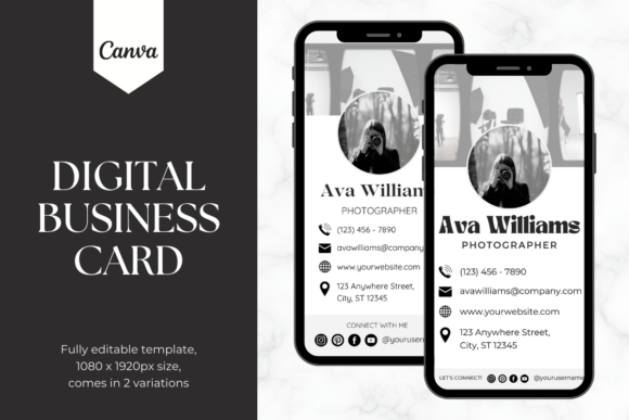 Digital Business Card - Photographer: Graphics for Local Branding