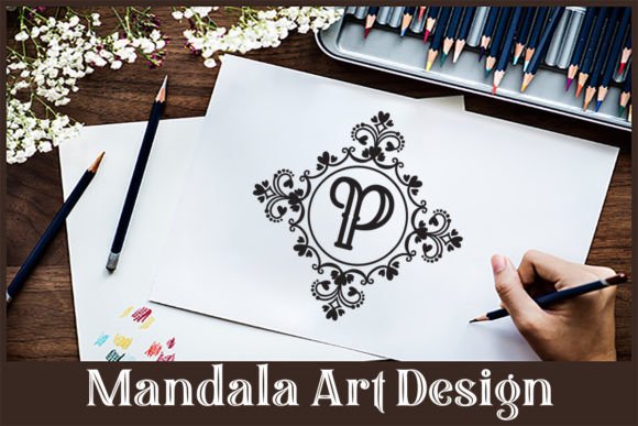Mandala P Letter Design: A Versatile Graphic Asset for Creative Branding