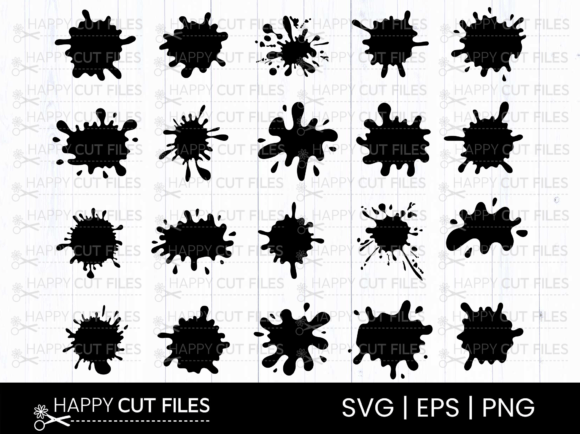 Paint Splash Splatter Svg Bundle Shape