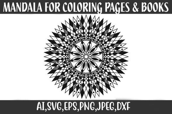 Pattern Mandala Art Design: A Vibrant Graphic Asset for Coloring Pages and Creative Projects