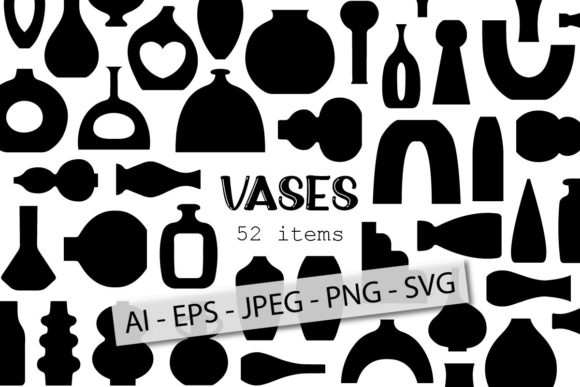 Vector Collection of Modern Vases: Graphics & Illustrations