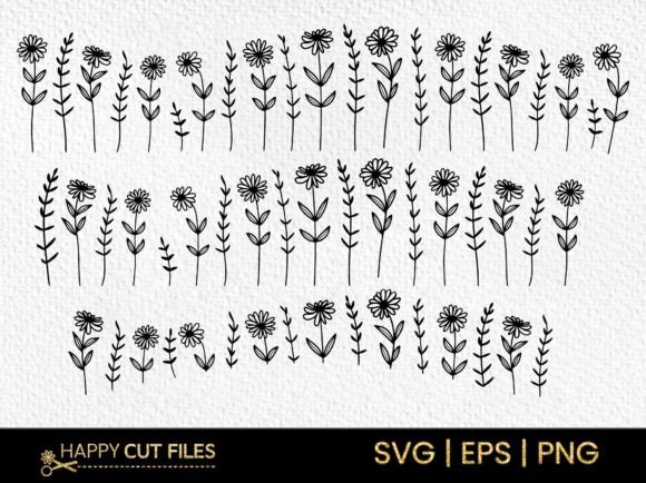 Wild Flower Tumbler Wrap Svg Clipart for Crafts and Graphics
