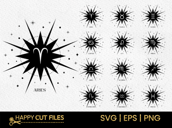Zodiac Signs Svg Celestail Star Clipart Review